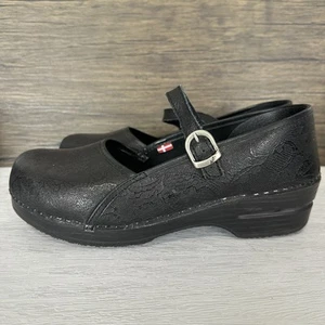 Sanita Clogs Maryjane Leder Professional Damen Größe EU 42 Adana schwarz Jacquard - Bild 1 von 14