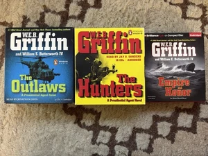 3 W.E.B Griffin Audio Books CD The Hunter, The Outlaws, Empire and Honor - Imagen 1 de 2