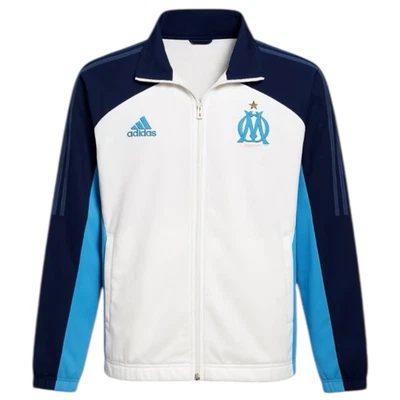 2002/03 OLYMPIQUE MARSEILLE TRAINING/TRAVEL SOCCER FOOTBALL TRACK JACKET ADIDAS - Image 1 of 4