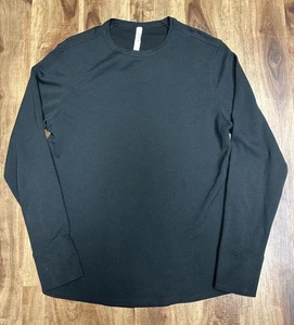 Lululemon Merino Wool Sweater Long Sleeve Black Top Mens Size Large - Picture 1 of 9