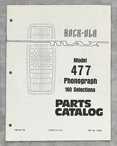 Catalogue pièces détachées phonographe Rock-Ola modèle 477 réf00325 - Photo 1/2