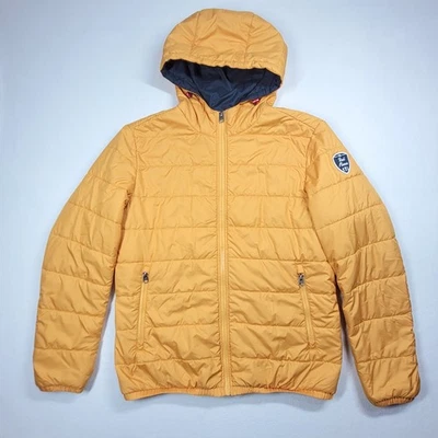 Brooks Brothers Red Fleece Puffer Jacket Mens M Yellow Insulated Thermal Hooded - Image 1 of 4