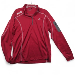 Pullover PING Performance Para Hombres Medio Rojo Alabama Carmesí Marea Golf Cremallera Atlético - Imagen 1 de 5