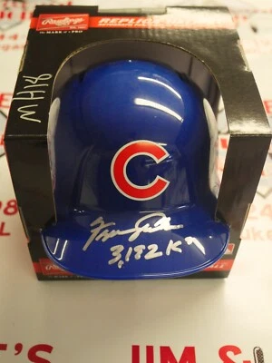 FERGIE JENKINS SIGNED RAWLINGS MINI HELMET 3192 K'S BAS BECKETT WITNESSED COA - Image 1 of 2