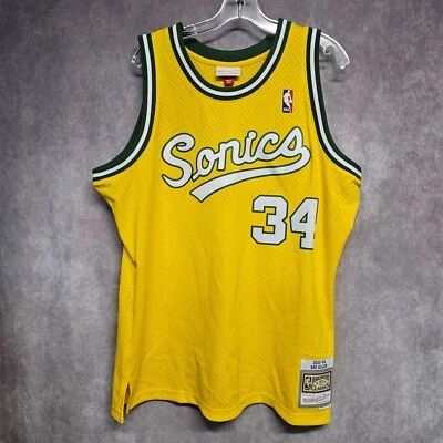 Camiseta deportiva Mitchell & Ness Seattle Supersonics Ray Allen 34 2003 nueva sin etiquetas rara para hombre XL Foto 1 de 4