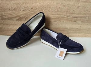 Zapatillas mocasines Geox Respira mujer D Calithe A cuero gamuza azul talla 41 - Imagen 1 de 10