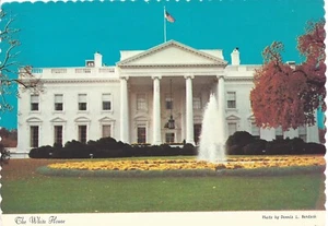 Cartolina d'epoca Casa Bianca Washington DC spedita bordo smerlato - Foto 1 di 2