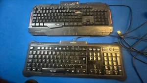 JOBLOT BUNDLE X 2 CHUNKY CHERRY USB KEYBOARDS US ENGLISH $ STURDY mechanical - Picture 1 of 1