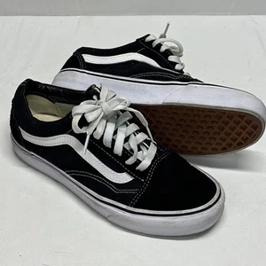 Vans Old Skool Low Top Shoes Mens Sz 4.5 Black White Skateboard Sneakers - Picture 1 of 7
