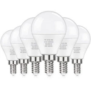 E12 LED 60W Equivalent Daylight White 5000K Ceiling Fan Bulbs 600LM CRI 85+ S... - Picture 1 of 9