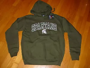 MSU Michigan State Univ SPARTANS Sweatshirt mit Kapuze BESTICKT NEU... SMALL - Bild 1 von 7