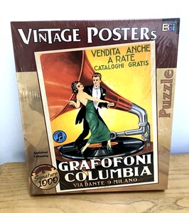 Buffalo Games Vintage Posters GRAFOFONI COLUMBIA Signature 1000 PC Puzzle *NEW* - Picture 1 of 4