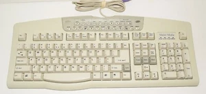 Genuine Vintage Turbo-Media Computer Multi-Media Keyboard PS/2 Model KB-9801R+ - Picture 1 of 12