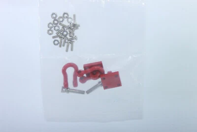 2 Schäkel mit Halter  ROT RC Modellbau Bagger Radlader LKW AUTO  - Bild 1 von 3