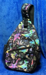 Dinosaurier Sling Crossbody Rucksack Handtasche Mehrfarbig Cartoon Tasche Verstellbarer Riemen NEU! - Bild 1 von 7