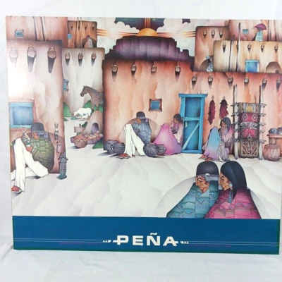 Póster litográfico de colección Amado M Peña JR mercado indio Santa Fe El Taller 1985 Foto 1 de 4