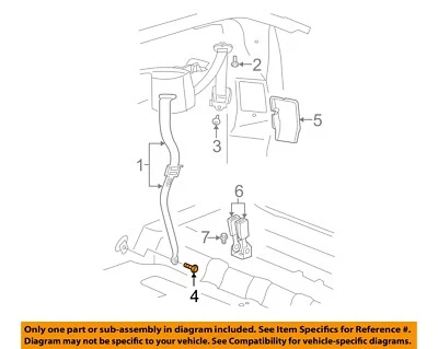 CHRYSLER OEM 04-17 Aspen Cinturones de Seguridad Traseros-Tornillo Conjunto Retractor 6036512AA Foto 1 de 2