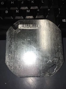 RACO 8722-5 BLANK OCTAGON STEEL COVER, 4". 👀 GR8 BUY - Picture 1 of 8
