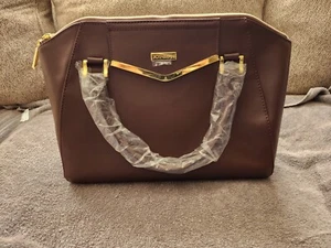 Joy & Iman robuste braune Leder Umhängetasche Handtasche - Bild 1 von 11