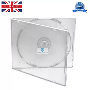 10 CD DVD Single Half Size Slim Clear 10mm Case with Clear Sleeve HQ AAA New - Picture 1 of 1