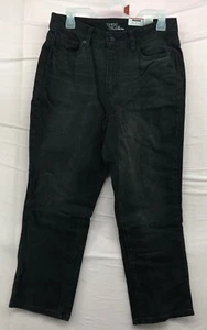 New Time and Tru High Rise Black Straight Crop Jeans Size 10 Women Regular Fit - Picture 1 of 12