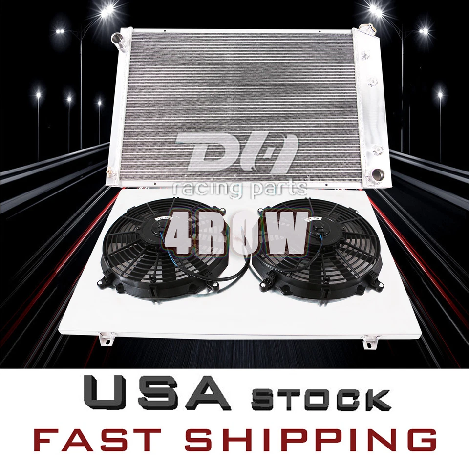 Radiador de 4 filas + ventilador de cubierta para Chevy Suburban/Blazer GMC 1973-1987 5,7 L V8 #716 Foto 1 de 4