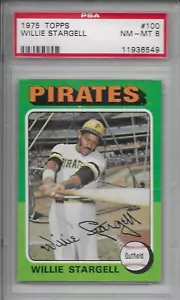 Topps Baseball 1975 Willie Stargell #100 PSA 8 casi nuevo-como nuevo P. Piratas Set Break - Imagen 1 de 2