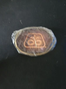 Pioneer Seed Company Oval Leather Inlay Belt Buckle - Picture 1 of 3