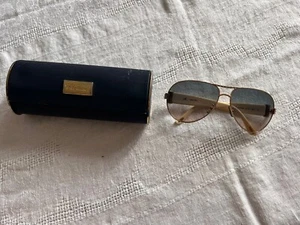 Chopard Gold/ Off White Tone Aviator Glasses With Crystals. - Picture 1 of 12