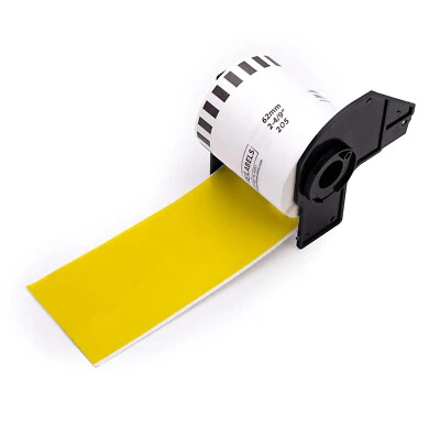 Non-OEM Fits BROTHER DK-2205 YELLOW Continuous Labels (2) Rolls 2-4/9" by 100' - Image 1 of 4