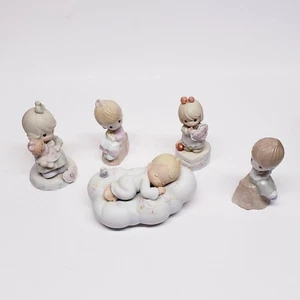 5 Vintage Precious Moments Figurines: Trinket Tooth Holder, Arms of Jesus, MORE - Picture 1 of 12
