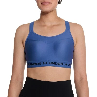 Sujetador deportivo Under Armour 38C nuevo con etiquetas espalda cruzada púrpura soporte alto para mujer Foto 1 de 2
