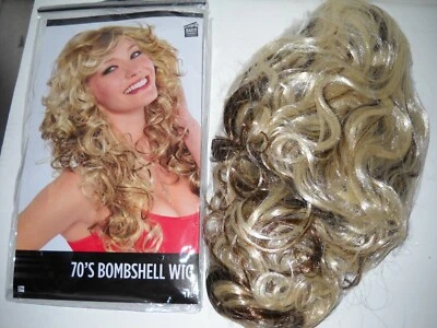 70's Bombshell Wig Standard Blonde Curly Women Wig Party Amscan 844158 NEW pkg. - Image 1 of 3