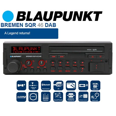 BLAUPUNKT BREMAN SQR 46 Bluetooth USB MP3 AUX Car Stereo Porsche Mercedes Bmw Vw - Image 1 of 4
