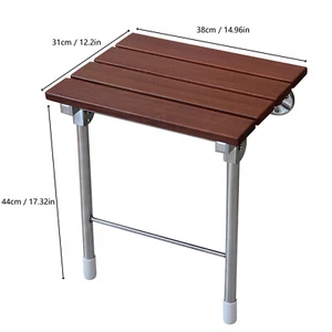 Wall- Mounted Folding Stool Shower Chair Bench Seat for Shower Rooms, Bathrooms - Picture 1 of 8