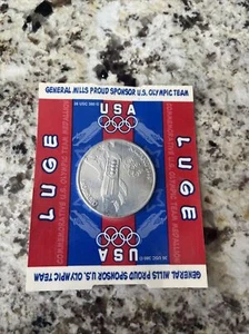 General Mills Commemorative U.S. Olympic Team Medallion Nagano 1998 Luge - Picture 1 of 7