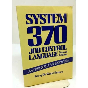 Vintage 1987 IBM System 370 Job Control Language by Gary DeWard Brown Paperback - Picture 1 of 10