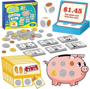 Geld Aktivität Set für Kinder zum Lernen, Spielen vorgeben, Mathe Manipulative, Lehren - Bild 1 von 7