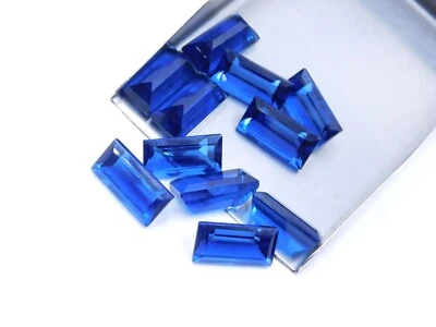 7x14 MM Tanzanite Baguette Cut Loose Lab Created Gemstone For Jewelry P-3255 - Image 1 of 4
