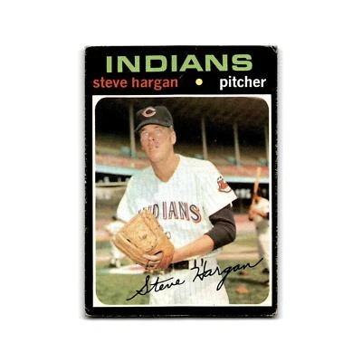 Steve Hargan 1971 Topps #375 Cleveland Indians Baseball Card EX - Image 1 of 3