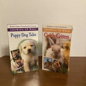 Readers Digest Growing Up Wild VHS ( Puppy Dog Tales , Cuddly Critters ) Sealed - Picture 1 of 3