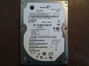 Disco duro Sata Seagate ST940814AS 9S1131-030 FW:3.CDD WU 40 GB 2,5 - Imagen 1 de 1