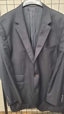 Hugo Boss Mens 48L The Sweet3 Sport Coat Blazer Jacket Midnight Blue Wool MINT - Image 1 of 4