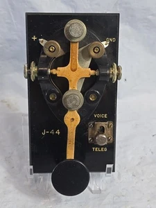 1940 J-37 J-44 TELEGRAPH KEY BASE E F Johnson MORSE CODE KEY WWII US Navy Army - Picture 1 of 24