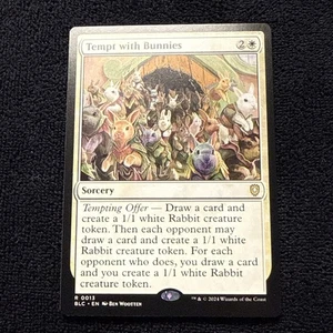 Tempt with Bunnies Commander: Bloomburrow Regular Near Mint - Picture 1 of 3