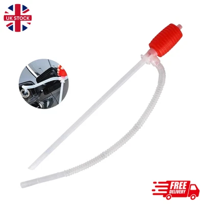Manual Hand Syphon Siphon Pump - Liquid Transfer Water Petrol & Diesel Fuel UK