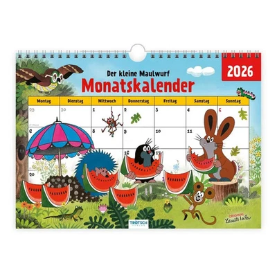 TRÖTSCH VERLAG GMBH Trötsch Der kleine Maulwurf Monatsterminer Monatskalender 2026 KG Kalender XXIV