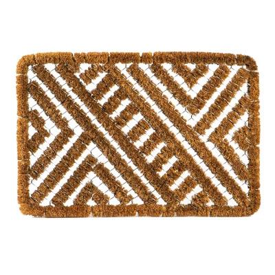 Coir Scraper Door Mat Wire Outdoor Boot Scrubber Welcome Mats 60 x 40cm Open - image 1 of 4