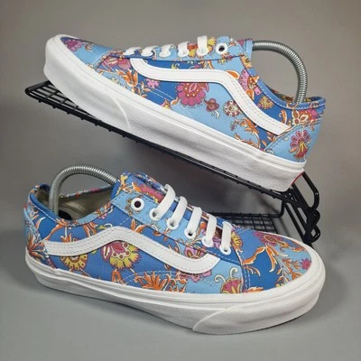 Vans Trainers Womens Size 5 Floral Liberty Fabrics Tapered Blue Skateboard Shoes - Image 1 of 4