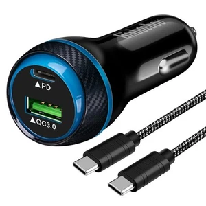 45W Type C Super Fast Car Charger, Dual PD3.0&QC3.0 Car Adapter Fast Charging... - Picture 1 of 6